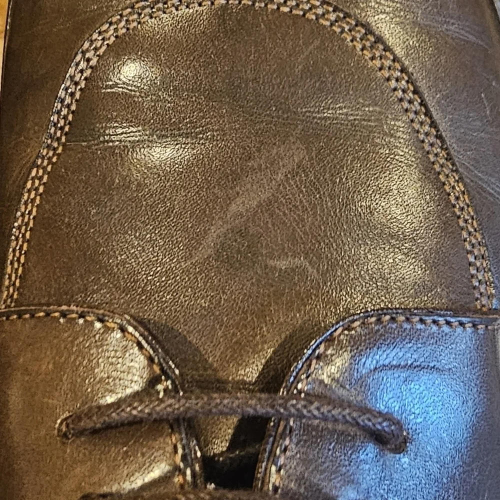 Santoni Nuvola Vintage Leather Derby Laceup Shoes Size 9.5